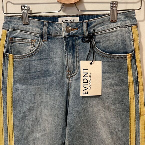 NWT EVIDNT Los Angeles Track Trim Slim Denim - Size 26 - Picture 2 of 5